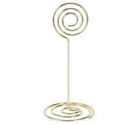 Ujjdwiurgh Lot de 12 supports de cartes pour numéro de table, photo, trombones en forme de cercle (doré)