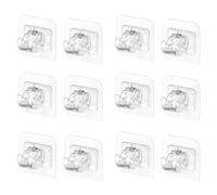 Ujjdwiurgh Lot de 12 supports de tringle à rideaux adhésifs réglables sans perçage