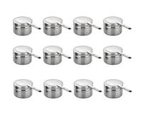 Ujjdwiurgh Lot de 12 supports en acier inoxydable avec couvercle, support pour plat à friction, barbecue, buffet
