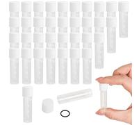 Ujjdwiurgh Lot de 120 fioles en plastique graduées de 2 ml avec bouchon pour usage éducatif en laboratoire, école