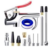 Ujjdwiurgh Lot de 13 outils de soufflage à 2 voies avec raccord rapide standard de 6,35 mm pour gonflage et dépoussiérage