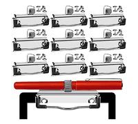 Ujjdwiurgh Lot de 14 clips de porte-bloc avec porte-stylo, pinces pour presse-papiers, matériel de serrage pour bureau et école