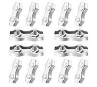 Ujjdwiurgh Lot de 14 colliers de serrage à 2 poteaux M2 de 0,6 cm pour câble métallique de 1,5 mm