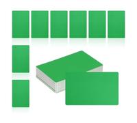 Ujjdwiurgh Lot de 150 cartes de visite vierges en métal, 0,6 cm d'épaisseur, 8,6 x 5,1 cm, matériau de gravure pour cartes de visite à faire soi-même, vert