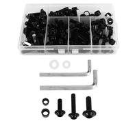 Ujjdwiurgh Lot de 158 vis universelles pour carénage de moto - Vis pour YZF R1 R6 R3 2004-2008 (noir)