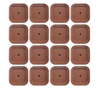 Ujjdwiurgh Lot de 16 rehausseurs de meubles réglables en plastique marron et noir, 3,5 cm, empilables, robustes