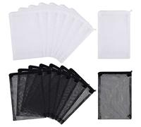 Ujjdwiurgh Lot de 16 sacs filtrants en maille pour aquarium en nylon avec fermeture éclair (pour charbon particulaire), boules bio