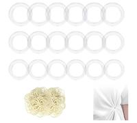 Ujjdwiurgh Lot de 18 anneaux de serrage en 3 tailles + 100 élastiques en caoutchouc
