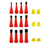 Ujjdwiurgh Lot de 18 buses universelles en acier inoxydable et silicone avec coque de protection