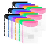 Ujjdwiurgh Lot de 18 classeurs extensibles à 11 trous, pour documents à 2/3/4 anneaux