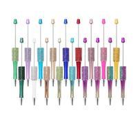 Ujjdwiurgh Lot de 18 stylos à bille rétractables multicolores en plastique - 18 couleurs - Faciles à installer