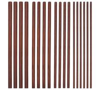 Ujjdwiurgh Lot de 18 tiges rondes en bois de noyer de 30 cm, 4 tailles, 6/8/10/12 mm de diamètre brut