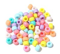 Ujjdwiurgh Lot de 1800 perles de bijoux en vrac pour la fabrication de bijoux et bracelets Kandi 6 x 9 mm Environ 1800 pièces Couleur claire