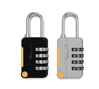 Ujjdwiurgh Lot de 2 à Combinaison Étanches Noir et Argent pour Casier de Gym Scolaire, Portail, Remise, Serrures de Sécurité à Code à 4 Chiffres