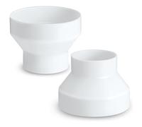 Ujjdwiurgh Lot de 2 adaptateurs de conduit d'air en plastique ABS de 15,2 à 10,2 cm