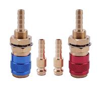 Ujjdwiurgh Lot de 2 adaptateurs rapides de 6 mm pour torche de soudage MIG TIG, bleu + rouge
