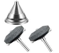 Ujjdwiurgh Lot de 2 aiguiseurs de lames de tondeuse à gazon en métal avec 1 outil d'équilibre