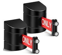 Ujjdwiurgh Lot de 2 barrières de sécurité rétractables à fixation murale magnétique de 5 m avec étui en ABS