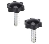Ujjdwiurgh Lot de 2 boutons de serrage M8 x 30 mm Filetage mâle 32 mm Noir