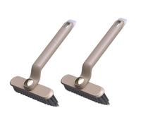 Ujjdwiurgh Lot de 2 brosses de nettoyage multifonctions rotatives à 360 degrés pour nettoyer la cuisine et la salle de bain Marron