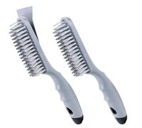 Ujjdwiurgh Lot de 2 brosses métalliques en acier inoxydable, avec poignée solide et métal pour nettoyer les scories de soudure, la rouille, la poussière