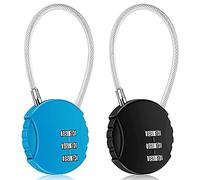 Ujjdwiurgh Lot de 2 cadenas à combinaison à 3 chiffres étanches pour casier de gym, casier de sport, clôture, boîte à outils, portail