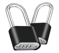 Ujjdwiurgh Lot de 2 cadenas à combinaison à 4 chiffres robustes - Cadenas à combinaison d'extérieur étanche pour clôture