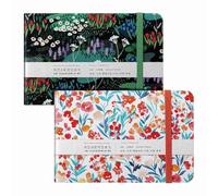 Ujjdwiurgh Lot de 2 carnets de croquis aquarelle 8,9 x 14 cm Journal aquarelle portable 20 feuilles/40 pages 63,5 kg/300 g/m² pour peinture croquis