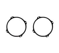 Ujjdwiurgh Lot de 2 cerceaux de caisse claire en alliage de 15,2 cm à 4 trous pour caisse claire de 15,2 cm - Noir