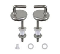 Ujjdwiurgh Lot de 2 charnières de siège de toilette à dégagement rapide en acier inoxydable avec pièces de rechange de montage
