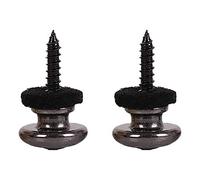 Ujjdwiurgh Lot de 2 chevilles de verrouillage en laine de cuivre pour sangle de guitare acoustique, classique, électrique, ukulélé, noir