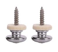 Ujjdwiurgh Lot de 2 chevilles de verrouillage en laine de cuivre pour sangle de guitare acoustique, classique, électrique, ukulélé, argenté