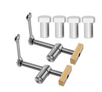 Ujjdwiurgh Lot de 2 colliers de serrage pour trou de chien pour le travail du bois de 1,9 cm avec 4 pièces de banc de 20 mm, établi réglable 20 mm A