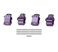 Ujjdwiurgh Lot de 2 coques de boîtier différentiel en métal pour 144001 124019 124018 RC voiture