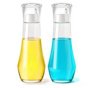 Ujjdwiurgh Lot de 2 distributeurs de rince-bouche en verre de 8,8 ml, petit récipient transparent pour bain de bouche pour cuisine et salle de bain