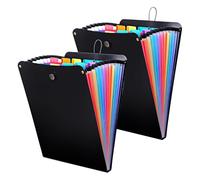 Ujjdwiurgh Lot de 2 dossiers extensibles à 13 poches verticales en accordéon, pour salle de classe, bureau et voyage