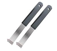 Ujjdwiurgh Lot de 2 extracteurs de pavés robustes - Lève-pavé en acier avec dents micro-type et fentes de préhension pour brique