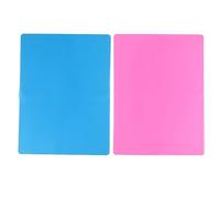 Ujjdwiurgh Lot de 2 feuilles de silicone extra larges A3 pour travaux manuels, bijoux, sets de table en silicone de qualité alimentaire, tapis multi-usages, imperméable et anti-adhésif, bleu et rose