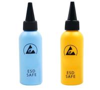 Ujjdwiurgh Lot de 2 flacons distributeurs ESD en plastique de 60 ml pour retirer la colle, bleu + jaune
