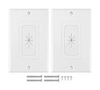 Ujjdwiurgh Lot de 2 œIllets Muraux Flexibles en Caoutchouc avec Plaque Murale DéCorative, Plaque de Passage 1 Gang pour Câbles Basse Tension