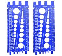 Ujjdwiurgh Lot de 2 jauges de filetage pour écrous et boulons - Jauge de filetage - Bleu