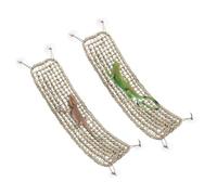 Ujjdwiurgh Lot de 2 jouets d'escalade en jonc de mer pour reptile barbu - Hamac en fibre - Lézard pour amphibiens