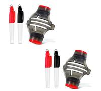 Ujjdwiurgh Lot de 2 marqueurs d'alignement de balle de golf, 3 lignes, marqueur de balle de golf, outil de dessin de ligne de balle de golf