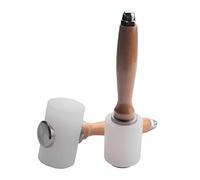 Ujjdwiurgh Lot de 2 marteaux de sculpture sur cuir, maillet en cuir, marteau en nylon avec manche en bois, outils en cuir pour le travail du cuir fait à la main