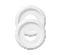 Ujjdwiurgh Lot de 2 Médaillons de Plafond Moulés en PU de 10 Pouces de Diamètre Extérieur X 4 Pouces de Diamètre Intérieur (Convient Aux Auvents Jusqu'à 7-1/4 Pouces) Blanc