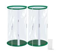 Ujjdwiurgh Lot de 2 mini serres en PVC transparent de 23,6 x 30 cm - Protection portable pour plantes