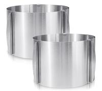 Ujjdwiurgh Lot de 2 moules à gâteau de 15 cm de haut, 15 à 30,5 cm réglables - Fournitures de cuisson pour mousse, dessert, gâteau facile à utiliser