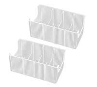 Ujjdwiurgh Lot de 2 organiseurs de ceinture en acrylique 8 compartiments amovibles pour cravates, nœuds, bijoux pour placard et tiroir