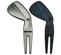 Ujjdwiurgh Lot de 2 outils de réparation de repère de terrain de golf, outil de réparation de divot de golf, mini golf portable