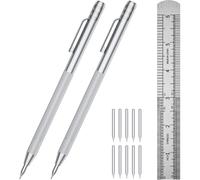 Ujjdwiurgh Lot de 2 outils de traçage en carbure de tungstène avec poignée et aimant, stylo de gravure pour verre, céramique, tôle métallique